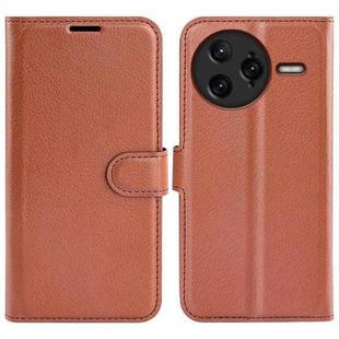 For Redmi K80 Pro / Poco F7 Ultra Litchi Texture Horizontal Flip Leather Phone Case with Holder(Brown)