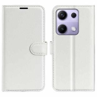 For Redmi Note 14S 4G Litchi Texture Horizontal Flip Leather Phone Case with Holder(White)
