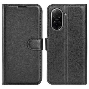 For Redmi A5 4G 173.3mm Litchi Texture Horizontal Flip Leather Phone Case with Holder(Black)