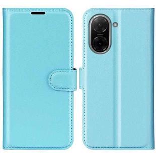 For Redmi A5 4G 173.3mm Litchi Texture Horizontal Flip Leather Phone Case with Holder(Blue)