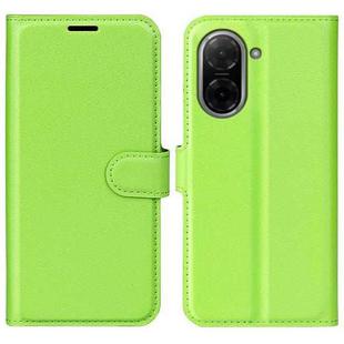 For Redmi A5 4G 173.3mm Litchi Texture Horizontal Flip Leather Phone Case with Holder(Green)