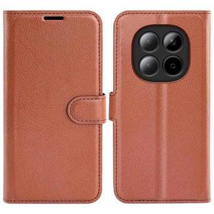 For Redmi Note 15 Pro Global 163.6mm Litchi Texture Horizontal Flip Leather Phone Case with Holder(Brown)