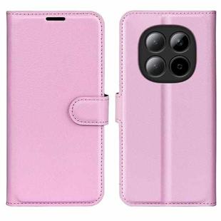 For Redmi Note 15 Pro+ Global 163.3mm Litchi Texture Horizontal Flip Leather Phone Case with Holder(Pink)