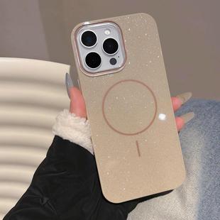 For iPhone 15 Pro Max Glitter MagSafe Thin Circle TPU Phone Case(Orange)