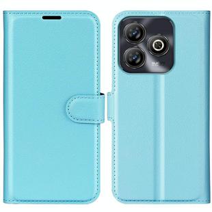 For ZTE Blade A75 Litchi Texture Horizontal Flip Leather Phone Case with Holder(Blue)