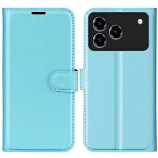 For ZTE Blade A76 4G Litchi Texture Horizontal Flip Leather Phone Case with Holder(Blue)