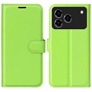 For ZTE Blade A76 4G Litchi Texture Horizontal Flip Leather Phone Case with Holder(Green)
