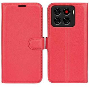 For ZTE Blade A56 Litchi Texture Horizontal Flip Leather Phone Case with Holder(Red)