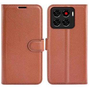 For ZTE Blade A56 Litchi Texture Horizontal Flip Leather Phone Case with Holder(Brown)