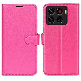 For ZTE Blade A56 Litchi Texture Horizontal Flip Leather Phone Case with Holder(Rose Red)