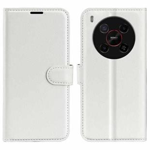 For ZTE Blade V70 Max Litchi Texture Horizontal Flip Leather Phone Case with Holder(White)