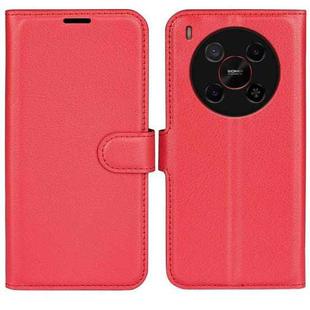 For ZTE Blade V70 Max Litchi Texture Horizontal Flip Leather Phone Case with Holder(Red)