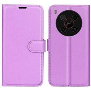 For ZTE Blade V70 Max Litchi Texture Horizontal Flip Leather Phone Case with Holder(Purple)