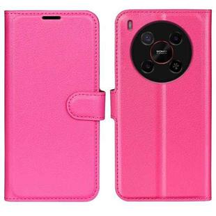 For ZTE Blade V70 Max Litchi Texture Horizontal Flip Leather Phone Case with Holder(Rose Red)