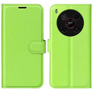 For ZTE Blade V70 Max Litchi Texture Horizontal Flip Leather Phone Case with Holder(Green)
