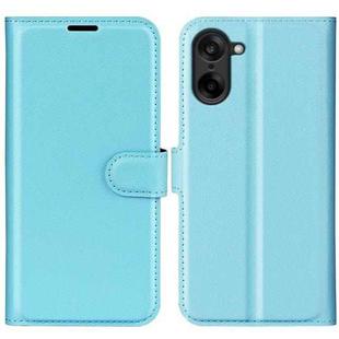 For OnePlus Nord CE5 / Ace 5 Racing Litchi Texture Horizontal Flip Leather Phone Case with Holder(Blue)