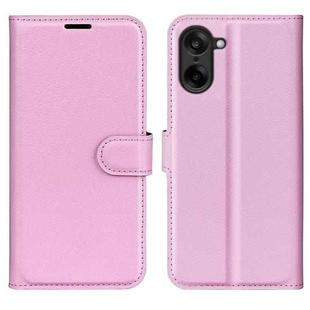 For OnePlus Nord CE5 / Ace 5 Racing Litchi Texture Horizontal Flip Leather Phone Case with Holder(Pink)