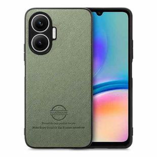 For Redmi Turbo 4 Pro Twill Fabric Leather Skin Back Phone Case(Green)