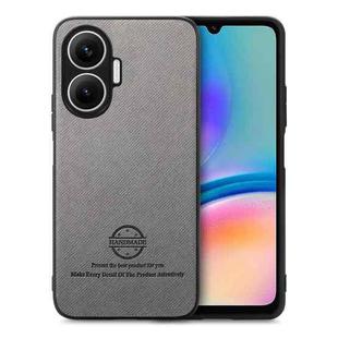 For Redmi Turbo 4 Pro Twill Fabric Leather Skin Back Phone Case(Gray)
