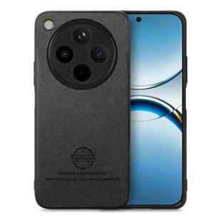 For OPPO Find X8 Twill Fabric Leather Skin Back Phone Case(Black)