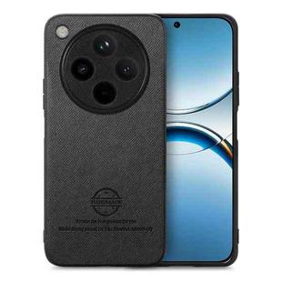 For OPPO Find X8 Pro Twill Fabric Leather Skin Back Phone Case(Black)