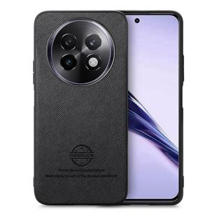 For Realme 13 Pro 5G Twill Fabric Leather Skin Back Phone Case(Black)