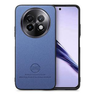 For Realme 13 Pro+ 5G Twill Fabric Leather Skin Back Phone Case(Blue)