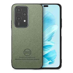 For Honor 200 Lite Global Twill Fabric Leather Skin Back Phone Case(Green)
