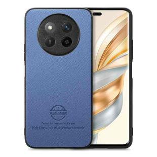 For Honor X60 Twill Fabric Leather Skin Back Phone Case(Blue)