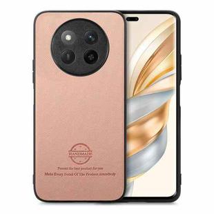 For Honor X60 Twill Fabric Leather Skin Back Phone Case(Pink)