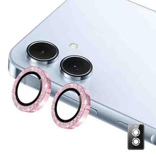 For Samsung Galaxy A06 ENKAY Hat-Prince 9H Rear Camera Lens Glitter Aluminium Alloy Tempered Glass Film(Pink)