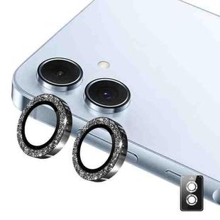 For Samsung Galaxy A06 ENKAY Hat-Prince 9H Rear Camera Lens Glitter Aluminium Alloy Tempered Glass Film(Black)