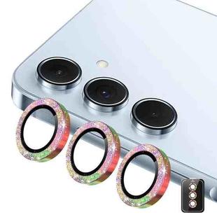 For Samsung Galaxy A35 / A55 ENKAY Hat-Prince 9H Rear Camera Lens Glitter Aluminium Alloy Tempered Glass Film(Colorful)