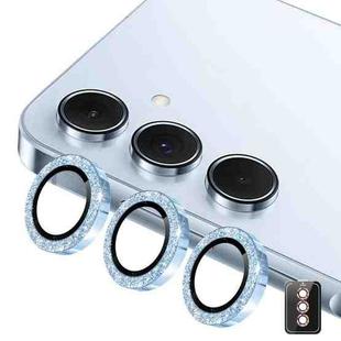 For Samsung Galaxy A25 ENKAY Hat-Prince 9H Rear Camera Lens Glitter Aluminium Alloy Tempered Glass Film(Blue)