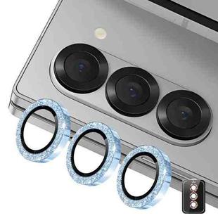 For Samsung Galaxy Z Fold5 ENKAY Hat-Prince 9H Rear Camera Lens Glitter Aluminium Alloy Tempered Glass Film(Blue)