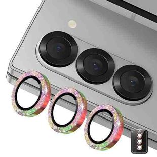 For Samsung Galaxy Z Fold6 ENKAY Hat-Prince 9H Rear Camera Lens Glitter Aluminium Alloy Tempered Glass Film(Colorful)