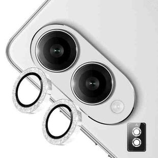 For Samsung Galaxy S25 Edge 5G ENKAY Hat-Prince 9H Rear Camera Lens Glitter Aluminium Alloy Tempered Glass Film(Silver)