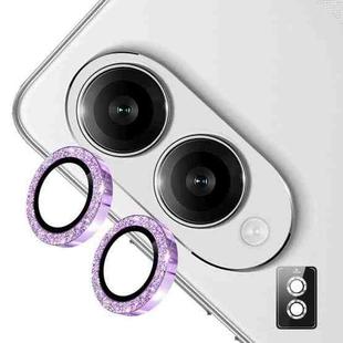 For Samsung Galaxy S25 Edge 5G ENKAY Hat-Prince 9H Rear Camera Lens Glitter Aluminium Alloy Tempered Glass Film(Purple)