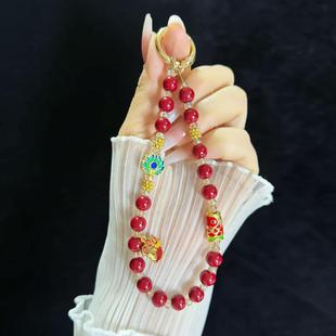 Good Luck Comes To The God Of Wealth Auspicious Phone Chain(Red)