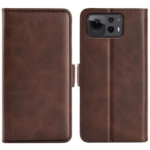 For Asus Zenfone 12 Ultra Dual-side Magnetic Buckle Horizontal Flip Leather Phone Case(Brown)