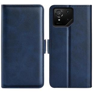 For Asus ROG Phone 9 / 9 Pro Dual-side Magnetic Buckle Horizontal Flip Leather Phone Case(Dark Blue)