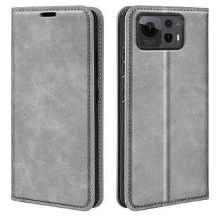 For Asus Zenfone 12 Ultra Retro-skin Magnetic Suction Leather Phone Case(Grey)