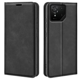 For Asus ROG Phone 9 / 9 Pro Retro-skin Magnetic Suction Leather Phone Case(Black)