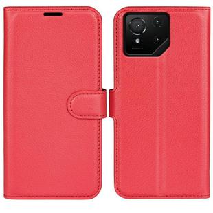 For Asus ROG Phone 9 / 9 Pro Litchi Texture Horizontal Flip Leather Phone Case with Holder(Red)