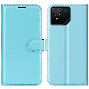 For Asus ROG Phone 9 / 9 Pro Litchi Texture Horizontal Flip Leather Phone Case with Holder(Blue)