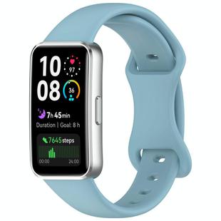 For Huawei Band 10 Butterfly Buckle Silicone Watch Band(Stretch Blue)