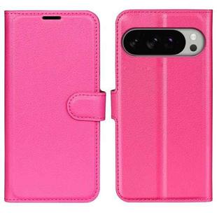 For Google Pixel 10 Pro XL Litchi Texture Horizontal Flip Leather Phone Case with Holder(Rose Red)