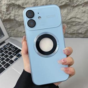For iPhone 11 Plating Large Window MagSafe Phone Case(Sierra Blue)