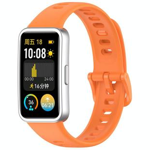 For Huawei Band 10 Nail Button Glossy Silicone Watch Band(Orange)