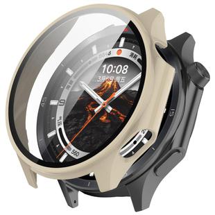 For OPPO Watch X2 Tempered Film Integrated PC Watch Protective Case(Ivory White)